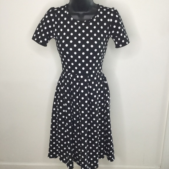 LuLaRoe Dresses & Skirts - Lularoe Amelia Polka Dots Size XXS